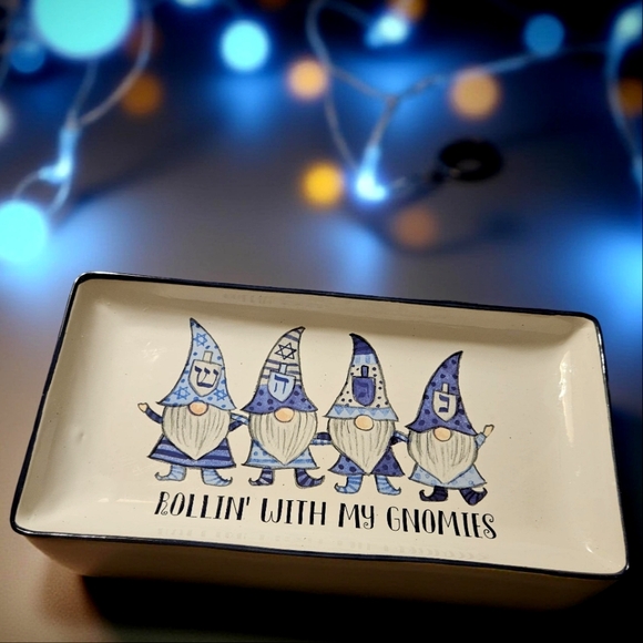Sheffield Home | Jolly Challah Days Serving Tray for Hanukkah - Picture 1 of 9
